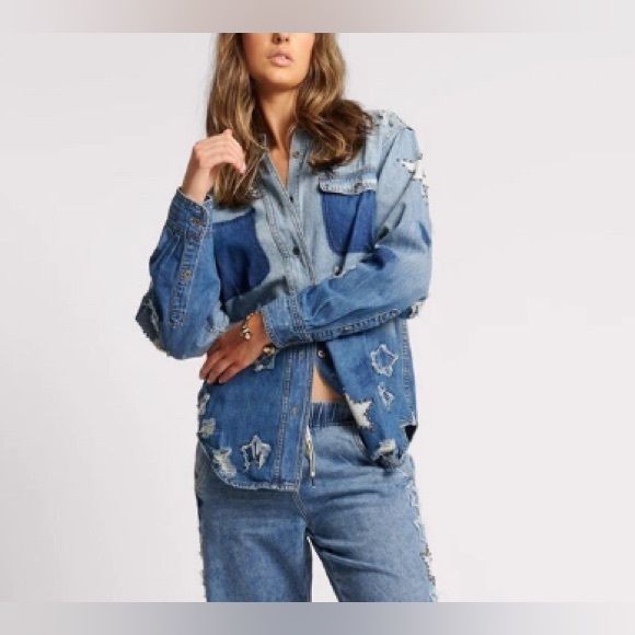 Blue Star One Teaspoon Distressed Johnny Blue Everyday Star Shirt - Picture 1 of 16
